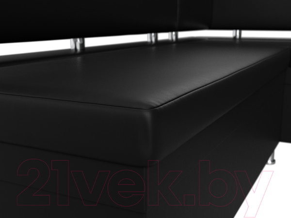 Изображение товара Уголок кухонный мягкий Лига Диванов Стайл правый / 114529 (экокожа черный)