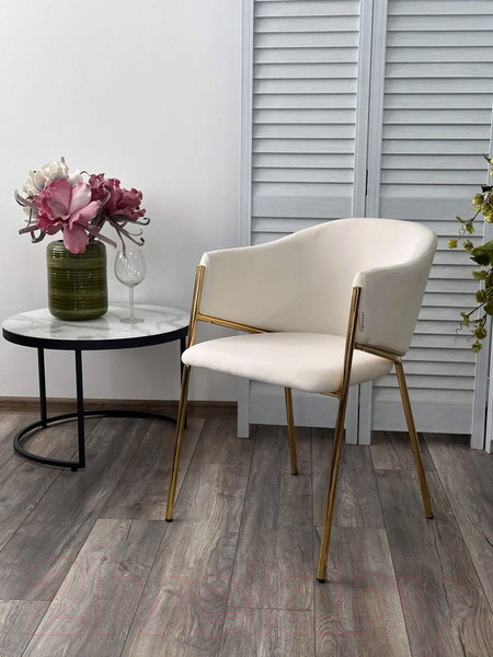 Изображение товара Стул M-City Dill / 629M05375 (Momo-01 молочный/золотой)