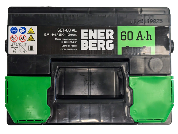 Изображение товара Автомобильный аккумулятор Enerberg 6СТ-60VL 640A L (60 А/ч)