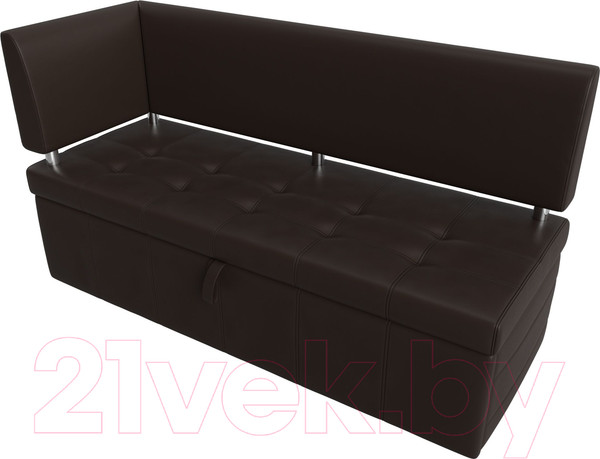 Изображение товара Уголок кухонный мягкий Лига Диванов Стоун левый / 115951L (экокожа коричневый)