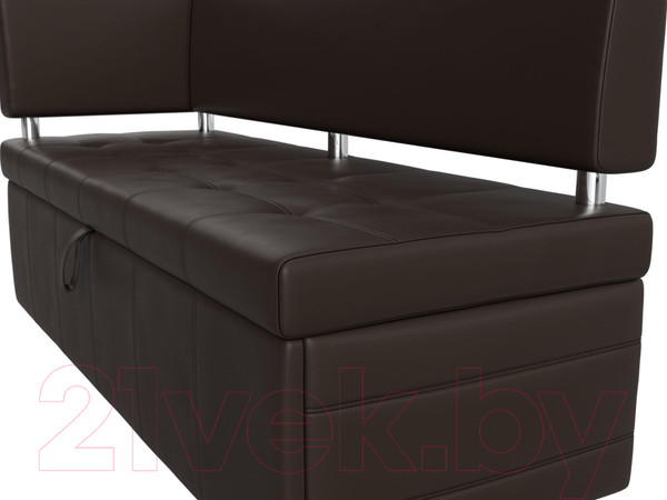 Изображение товара Уголок кухонный мягкий Лига Диванов Стоун левый / 115951L (экокожа коричневый)