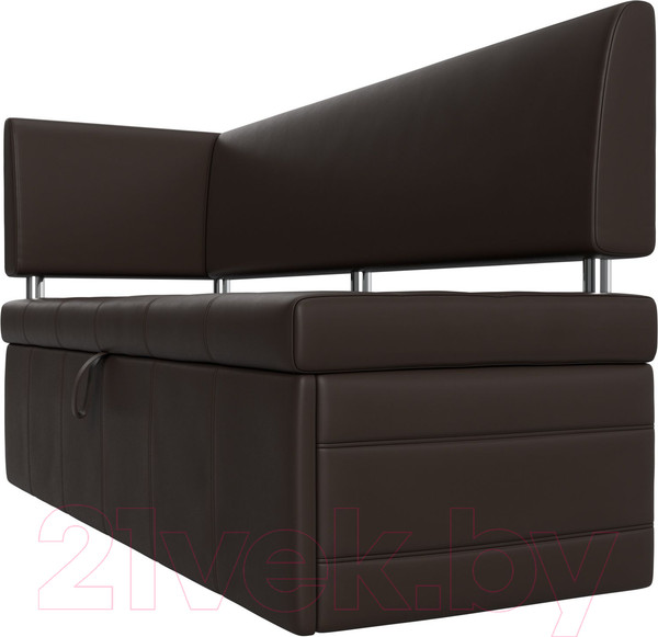 Изображение товара Уголок кухонный мягкий Лига Диванов Стоун левый / 115951L (экокожа коричневый)