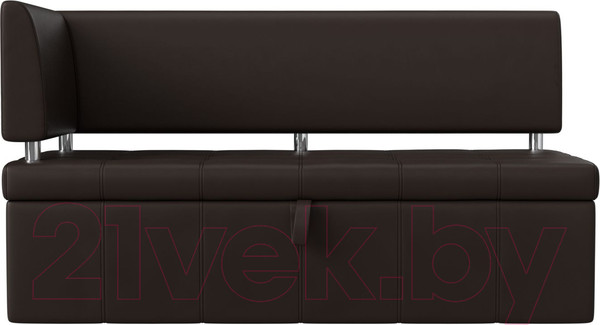 Изображение товара Уголок кухонный мягкий Лига Диванов Стоун левый / 115951L (экокожа коричневый)