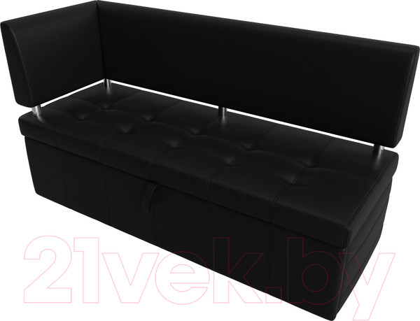 Изображение товара Уголок кухонный мягкий Лига Диванов Стоун левый / 115952L (экокожа черный)