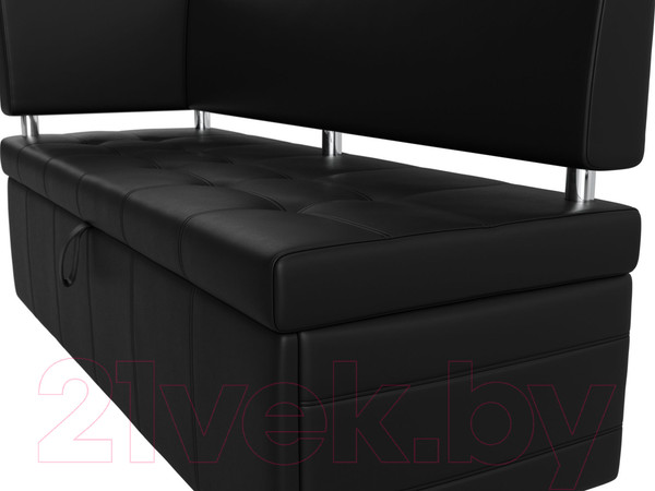 Изображение товара Уголок кухонный мягкий Лига Диванов Стоун левый / 115952L (экокожа черный)