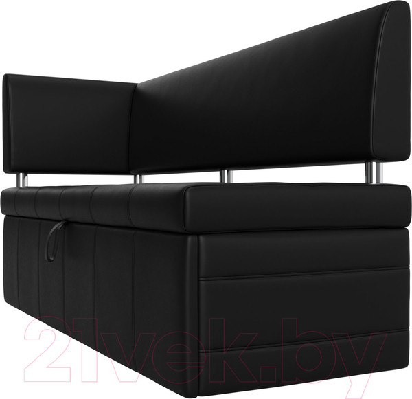 Изображение товара Уголок кухонный мягкий Лига Диванов Стоун левый / 115952L (экокожа черный)