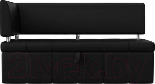 Изображение товара Уголок кухонный мягкий Лига Диванов Стоун левый / 115952L (экокожа черный)