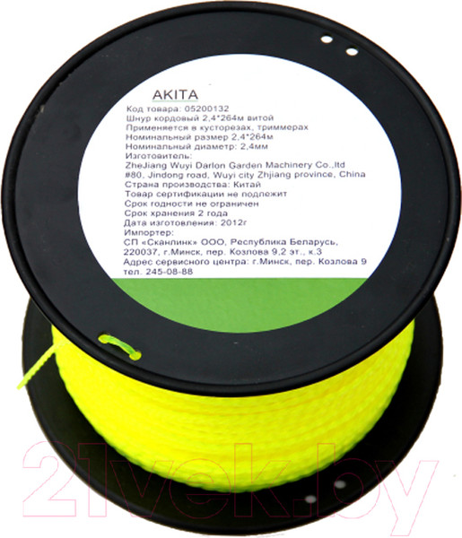 Изображение товара Леска для триммера Akita 5200132-Z