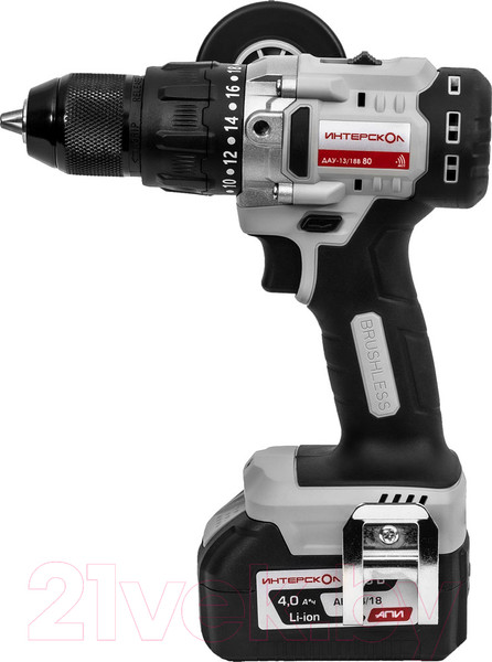 Изображение товара Аккумуляторная дрель-шуруповерт Интерскол ДАУ-13/18В 80 (786.4.1.70)