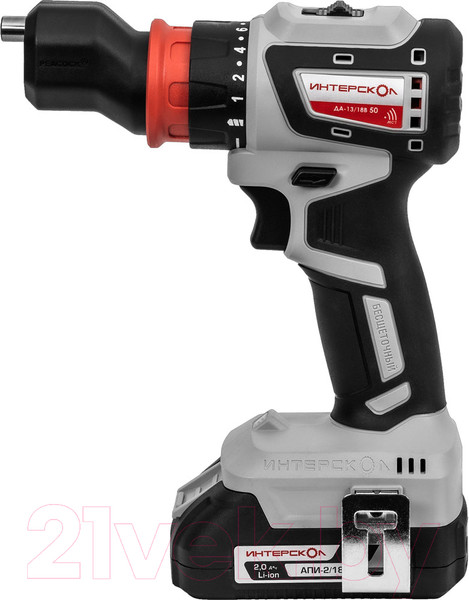 Изображение товара Аккумуляторная дрель-шуруповерт Интерскол Комби ДА-13/18В 50 (776.2.2.79)