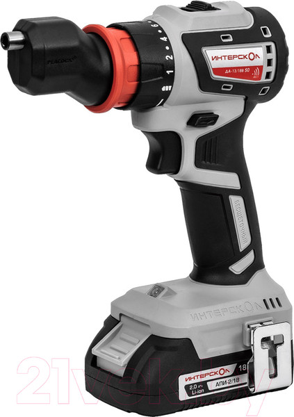 Изображение товара Аккумуляторная дрель-шуруповерт Интерскол Комби ДА-13/18В 50 (776.2.2.79)