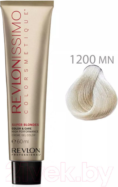 Изображение товара Крем-краска для волос Revlon Professional Revlonissimo Colorsmetique Super Blondes тон 1200 (60мл)