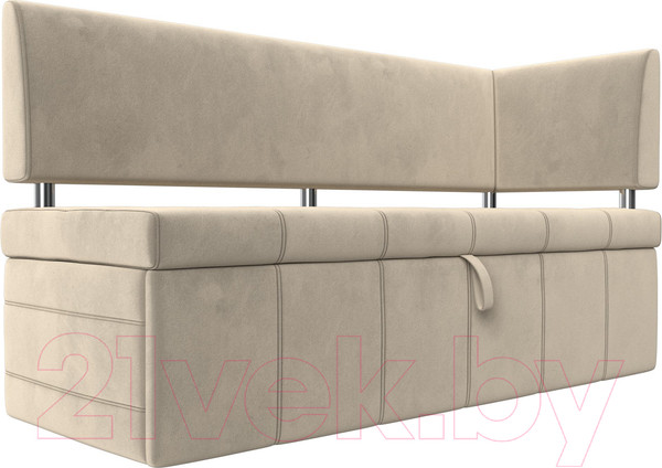 Изображение товара Уголок кухонный мягкий Лига Диванов Стоун правый / 115933 (микровельвет бежевый)