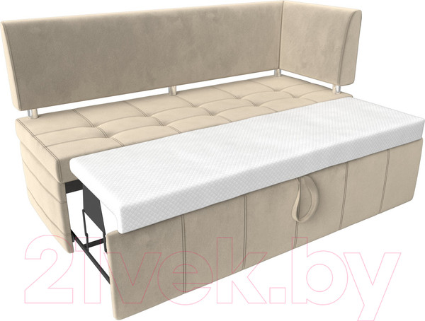 Изображение товара Уголок кухонный мягкий Лига Диванов Стоун правый / 115933 (микровельвет бежевый)