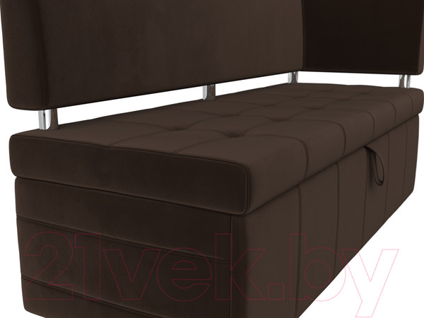 Изображение товара Уголок кухонный мягкий Лига Диванов Стоун правый / 115940 (микровельвет коричневый)