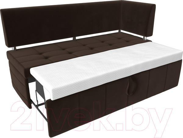 Изображение товара Уголок кухонный мягкий Лига Диванов Стоун правый / 115940 (микровельвет коричневый)