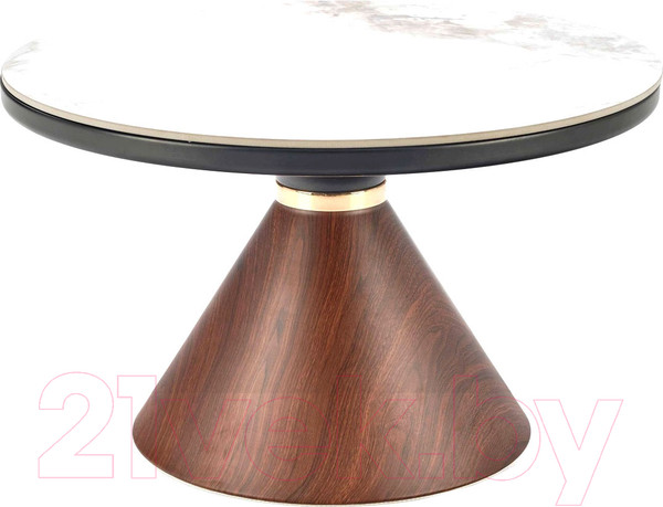 Изображение товара Журнальный столик Halmar Genesis (белый мрамор/ореховый/золотой)