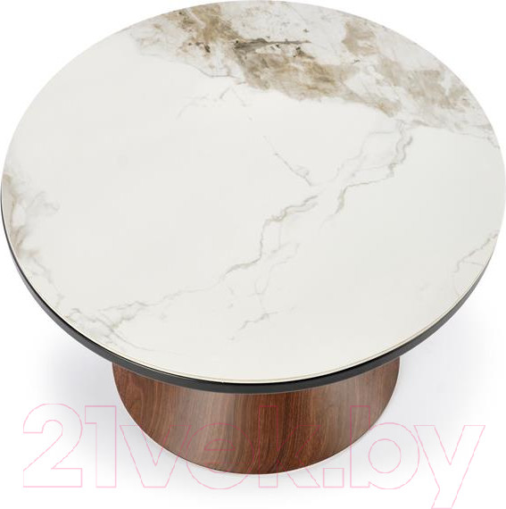 Изображение товара Журнальный столик Halmar Genesis (белый мрамор/ореховый/золотой)
