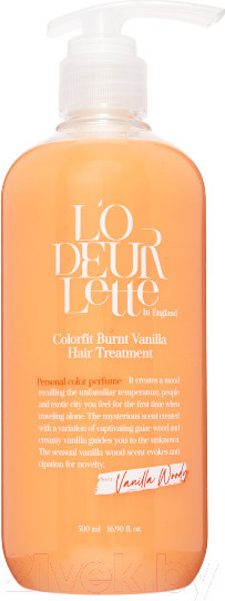 Изображение товара Маска для волос L'odeurlette In England Color Fit Burnt Vanilla Hair Treatment (500мл)