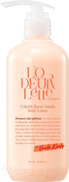 Изображение товара Лосьон для тела L'odeurlette In England Colorfit Burnt Vanilla Body Lotion (500мл)