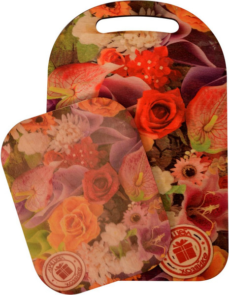 Изображение товара Разделочная доска Мультидом Цветочная феерия МБ18-378 (с подставкой)