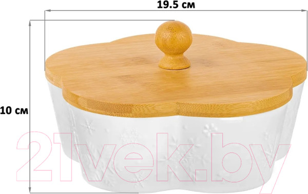 Изображение товара Емкость для хранения Elan Gallery Цветок Снежинки / 540537