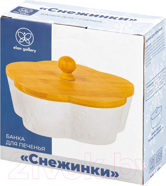 Изображение товара Емкость для хранения Elan Gallery Цветок Снежинки / 540537