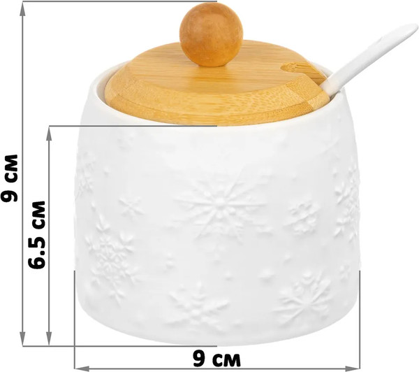 Изображение товара Емкость для хранения Elan Gallery Снежинки / 540538