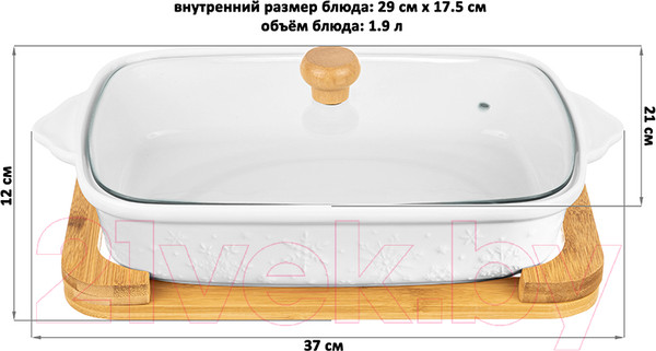 Изображение товара Форма для запекания Elan Gallery Снежинки / 540546