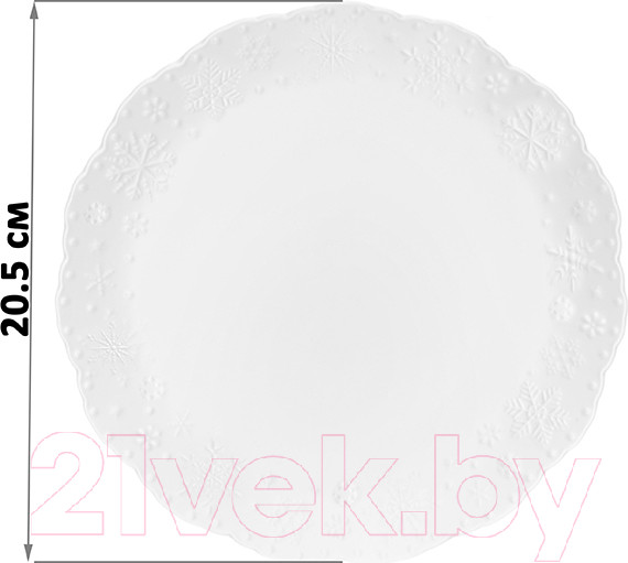 Изображение товара Набор тарелок Elan Gallery Снежинки / 540574