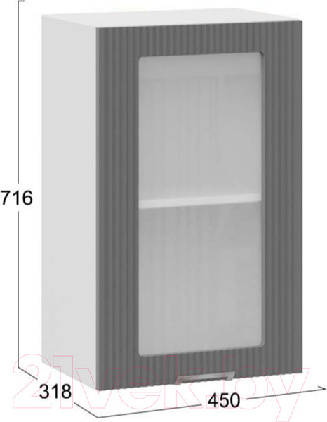 Изображение товара Шкаф навесной для кухни ТриЯ Кимберли 1В45С (белый/титан)