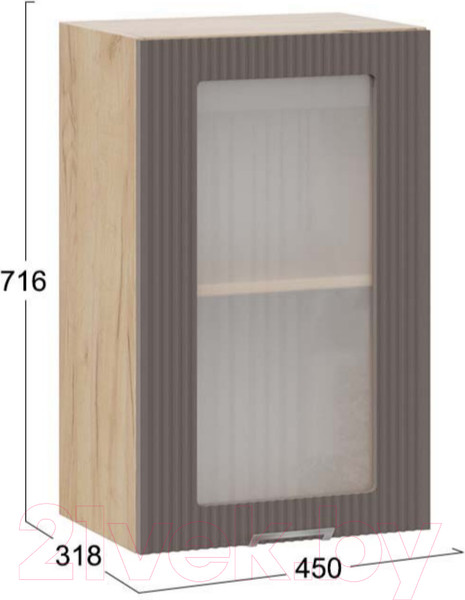 Изображение товара Шкаф навесной для кухни ТриЯ Кимберли 1В45С (дуб крафт золотой/муссон)