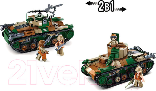 Изображение товара Конструктор Sluban Армия. Танк / M38-B1107 (563эл)