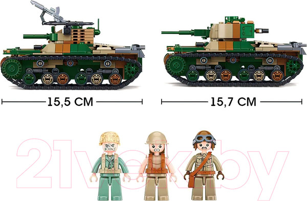 Изображение товара Конструктор Sluban Армия. Танк / M38-B1107 (563эл)