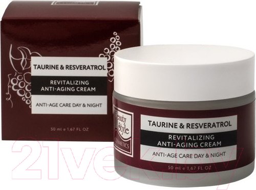 Изображение товара Крем для лица Beauty Style Taurine & Resveratrol Anti Age plus 24 часа Возрождающий (50мл)
