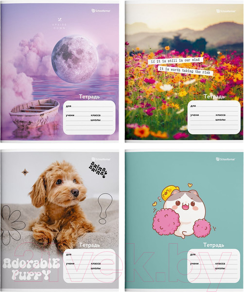Изображение товара Набор тетрадей Schoolformat Микс для девочек / ТШЛ24-МДД-НМП (20шт)