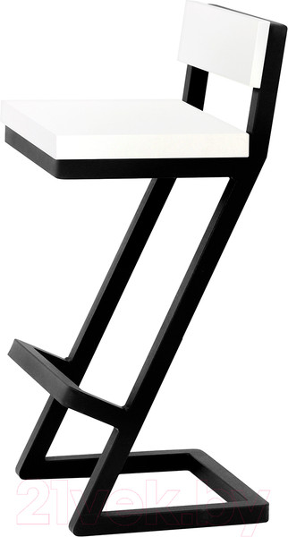 Изображение товара Стул барный Millwood Оберг 1 полубарный (белый/металл черный)