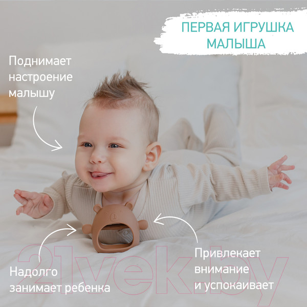 Изображение товара Прорезыватель для зубов Roxy-Kids На руку Мишка / RST-003-C