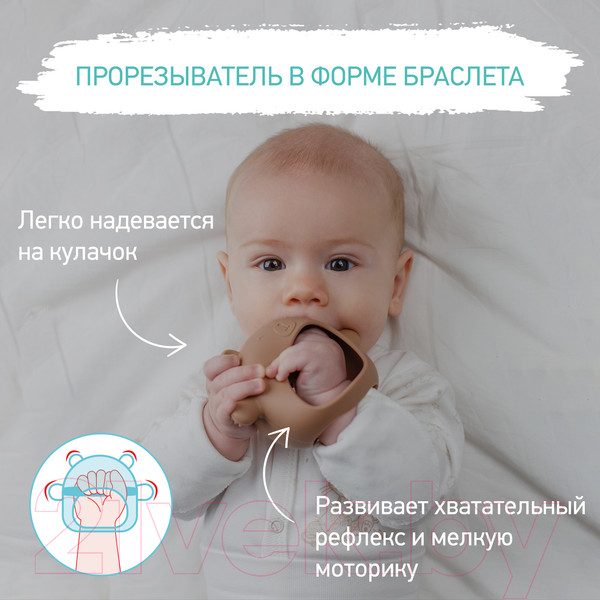Изображение товара Прорезыватель для зубов Roxy-Kids На руку Мишка / RST-003-C