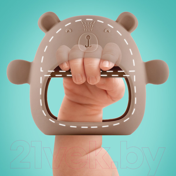 Изображение товара Прорезыватель для зубов Roxy-Kids На руку Мишка / RST-003-C