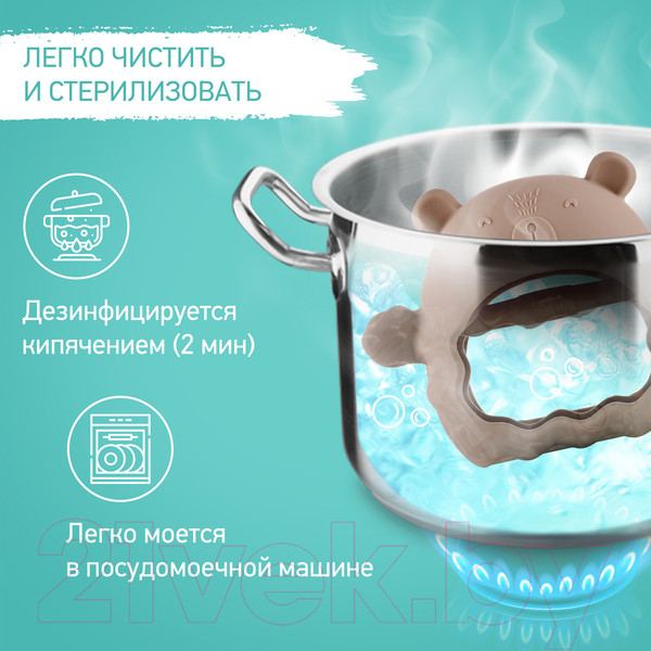 Изображение товара Прорезыватель для зубов Roxy-Kids На руку Мишка / RST-003-C