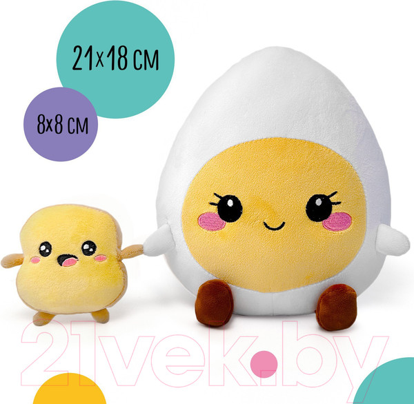 Изображение товара Мягкая игрушка Pomposhki Яичко с хлебушком / 9340513