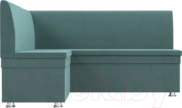 Изображение товара Уголок кухонный мягкий Лига Диванов Уют левый / 109625L (велюр бирюзовый)