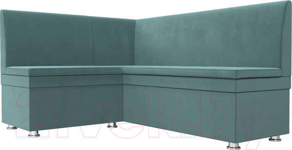 Изображение товара Уголок кухонный мягкий Лига Диванов Уют левый / 109625L (велюр бирюзовый)