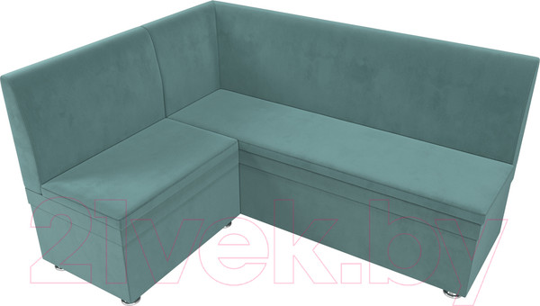 Изображение товара Уголок кухонный мягкий Лига Диванов Уют левый / 109625L (велюр бирюзовый)