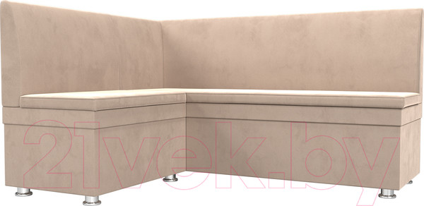 Изображение товара Уголок кухонный мягкий Лига Диванов Уют левый / 109626L (велюр бежевый)