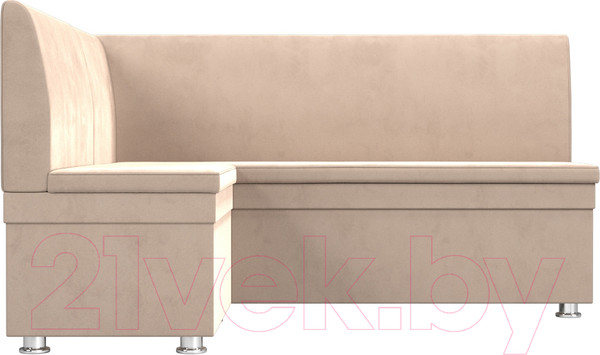 Изображение товара Уголок кухонный мягкий Лига Диванов Уют левый / 109626L (велюр бежевый)