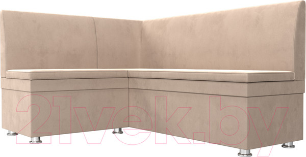 Изображение товара Уголок кухонный мягкий Лига Диванов Уют левый / 109626L (велюр бежевый)