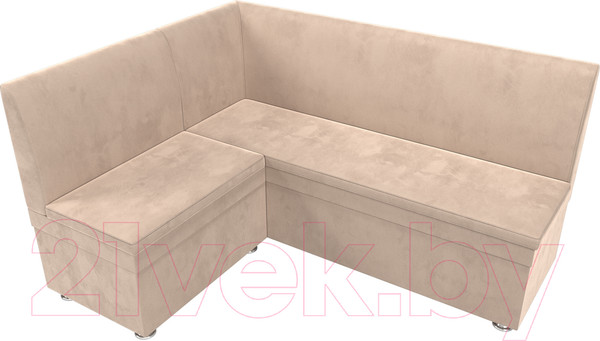 Изображение товара Уголок кухонный мягкий Лига Диванов Уют левый / 109626L (велюр бежевый)