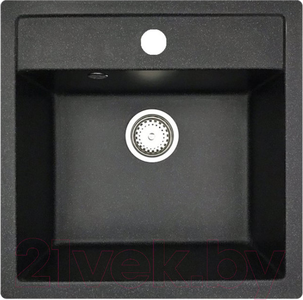 Изображение товара Мойка кухонная со смесителем БелЭворс Rio + смеситель W74004-2 + дозатор L405F (черный)